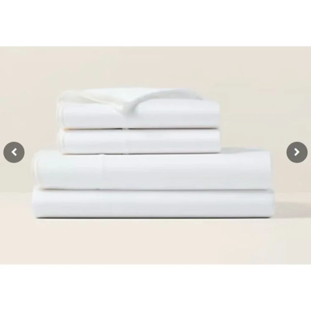 Ralph Lauren MALIN Scalloped ORGANIC Pillowcases 500 TC   Standard White/silver